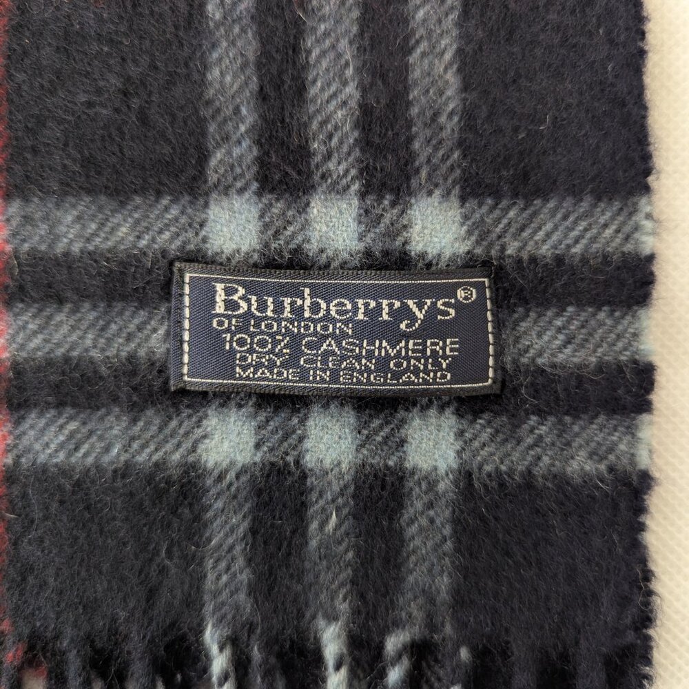 Burberry Cashmere Check Scarf Blue| Unisex | Premium Feel | Limited Stock - Picture 3 of 6